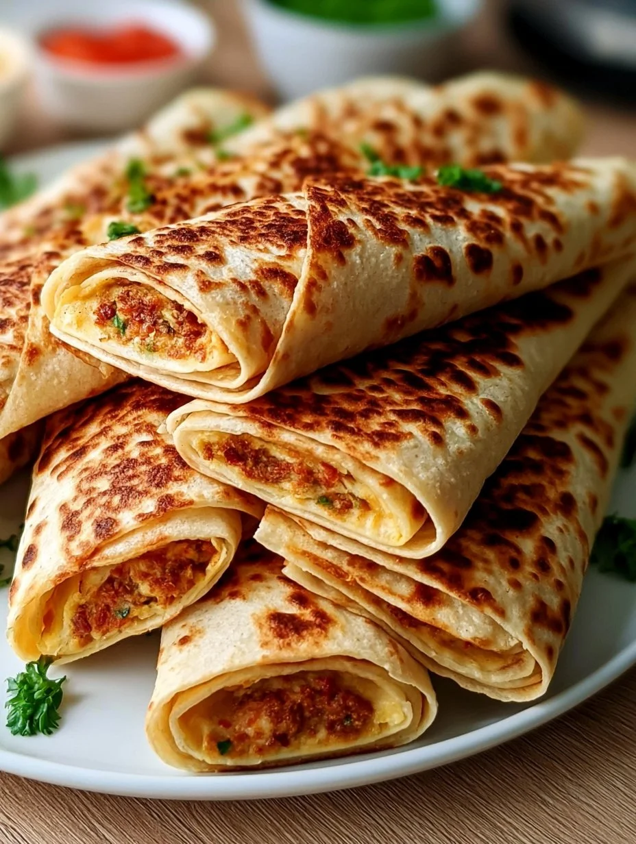 Selbstgemachte Proteinwraps mit frischen Zutaten und hoher Proteinquelle