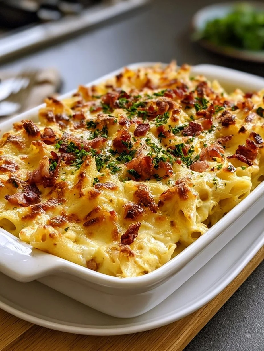 Carbonara-Pasta-Auflauf