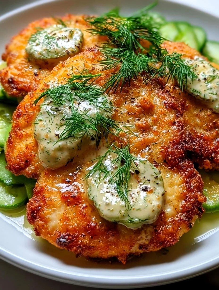 Dillgurke Parmesan Huhn