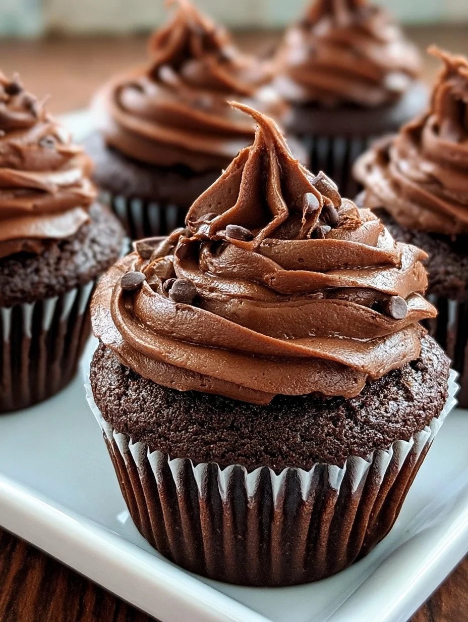 Einfaches saftiges Schokoladen Cupcake Rezept