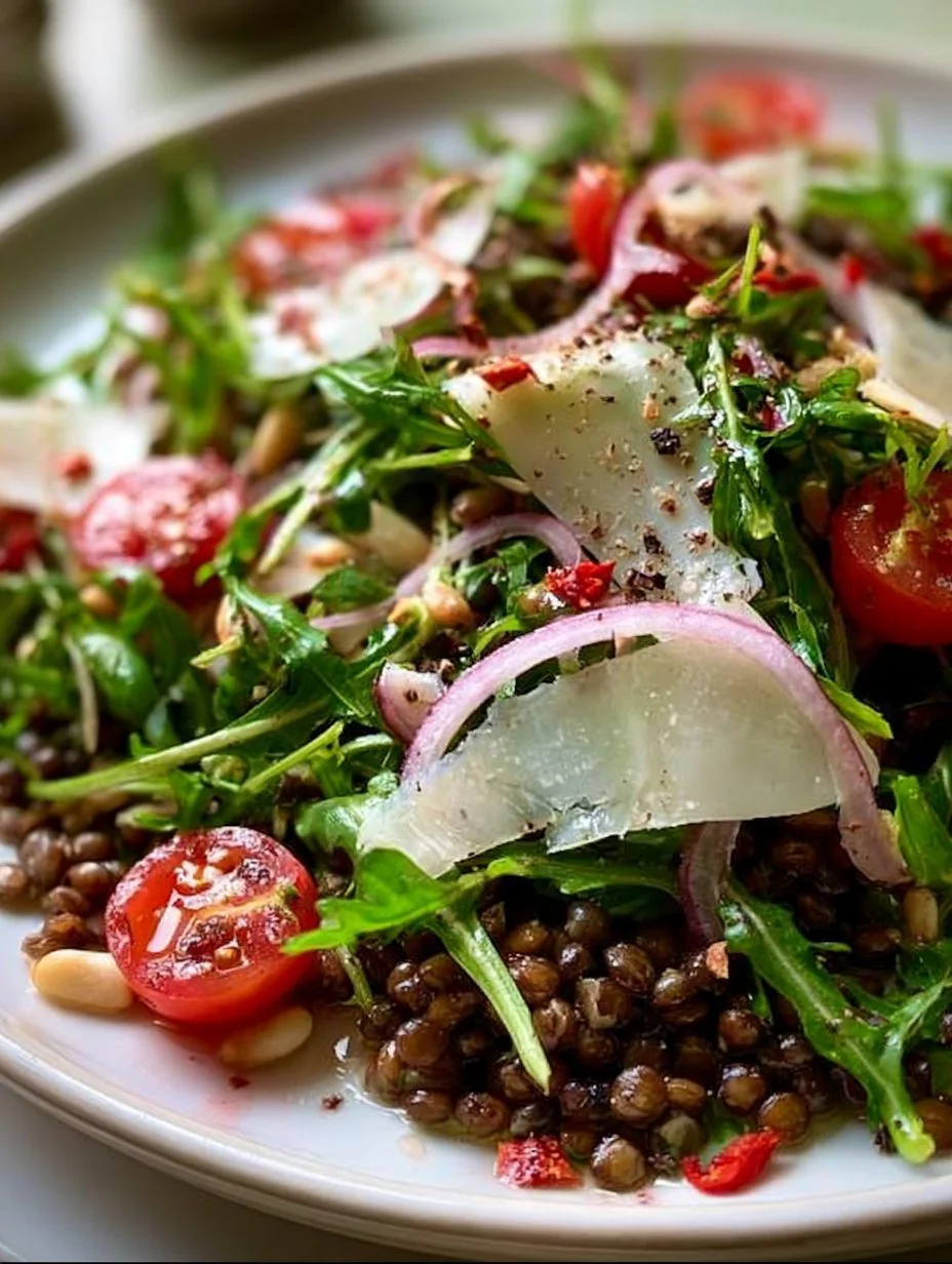 Frischer Linsensalat mit Rucola &amp; Parmesan: Dein gesundes Rezept