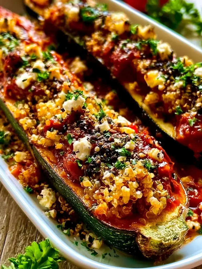 Gefüllte Zucchini mit Feta - ein köstliches vegetarisches Gericht