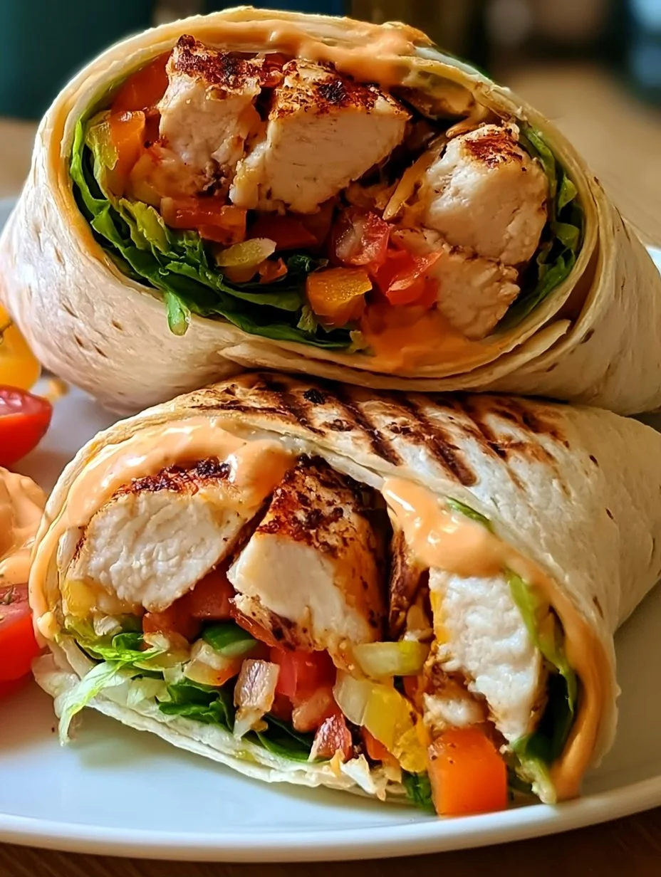 Gegrillter Hähnchen Wrap mit Chipotle Mayo