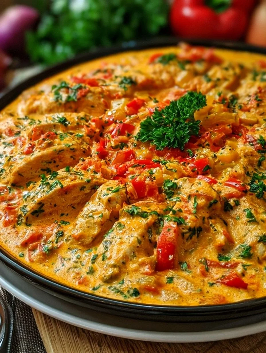 Geschnetzeltes mit Paprika-Rahm-Sauce