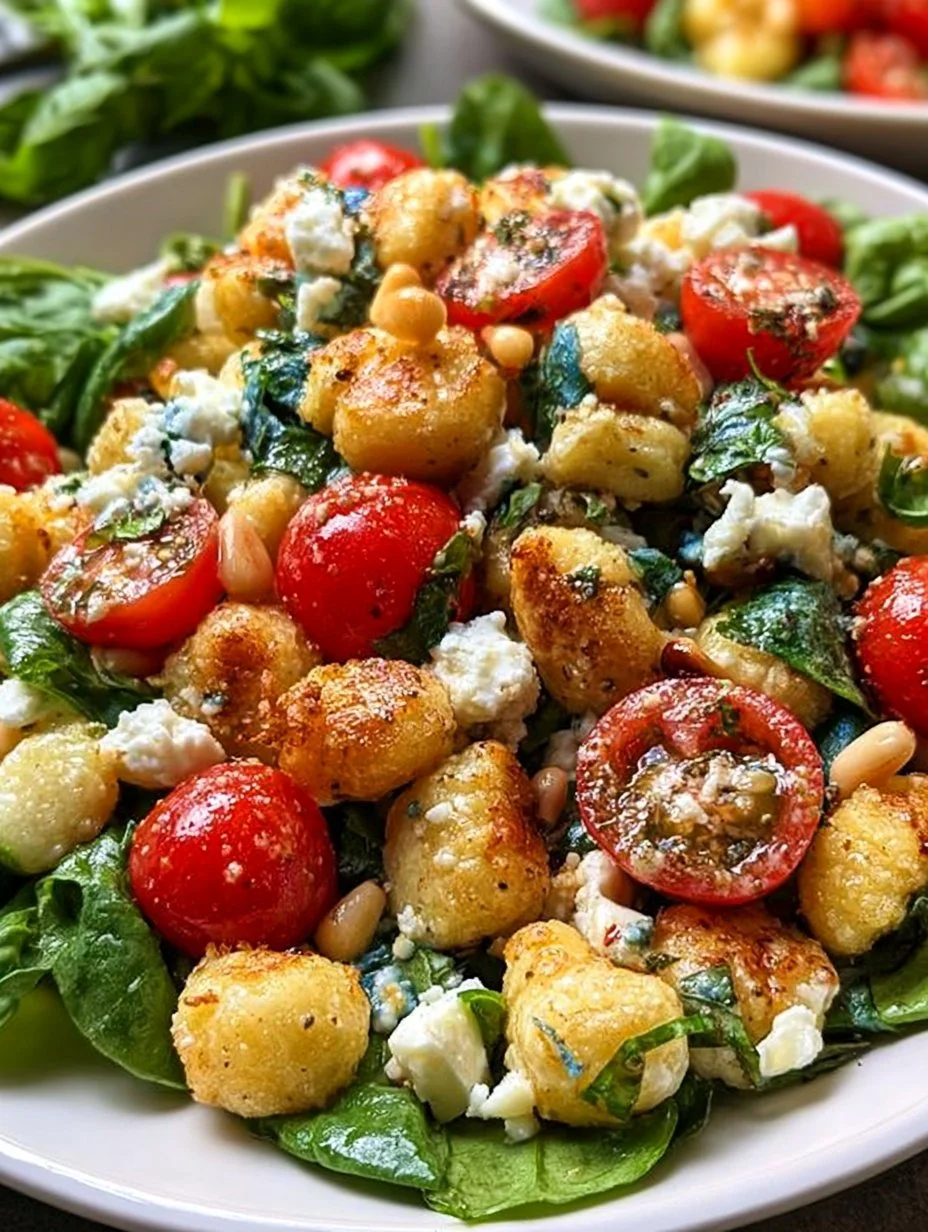 Gnocchi Salat mit Tomaten und Feta