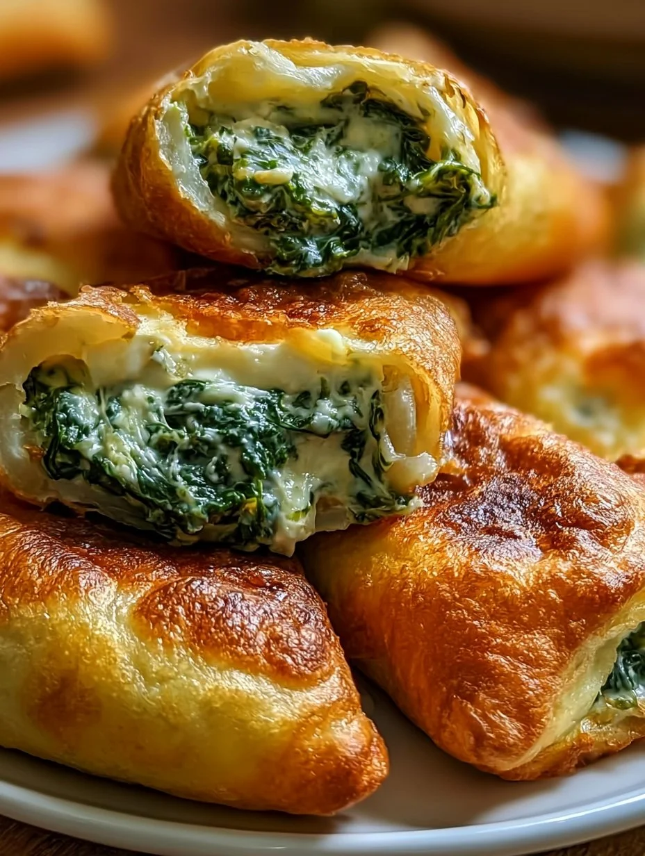 Herzhafte Kartoffeltaschen gefüllt mit Spinat und Frischkäse