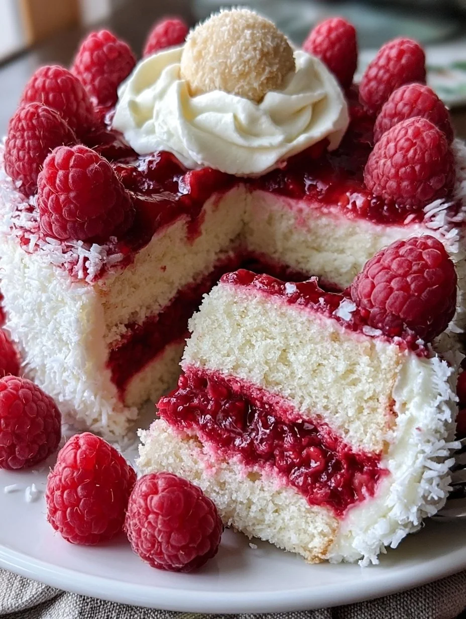 Himbeer-Raffaello- Torte ohne Gelatine