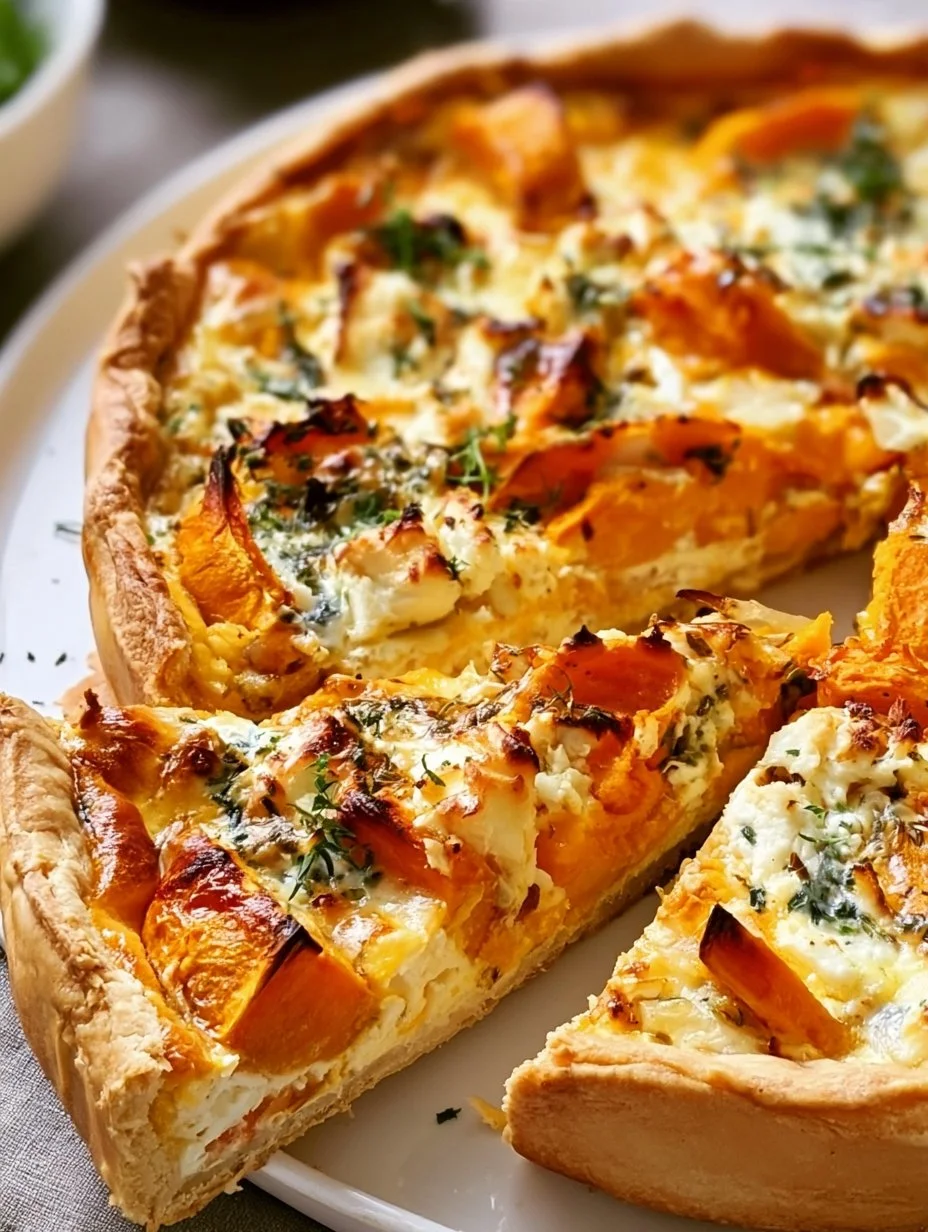 Kürbis-Feta-Quiche