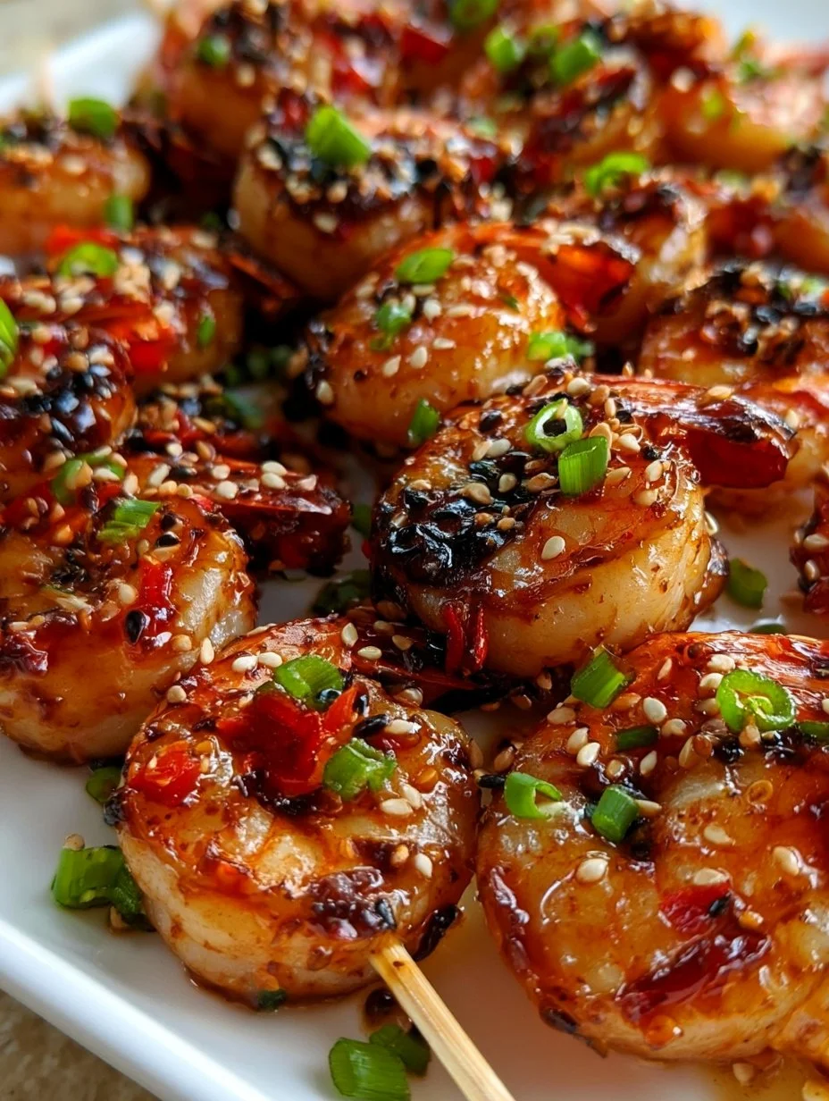 Luftfritteusen Teriyaki Garnelen-Spieße: Schnell &amp; Lecker!