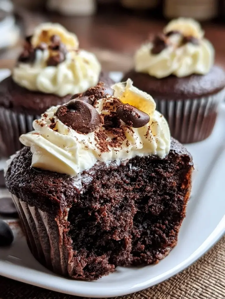 Leckere Maulwurf-Muffins mit Schokoladengeschmack und Erdbeeren