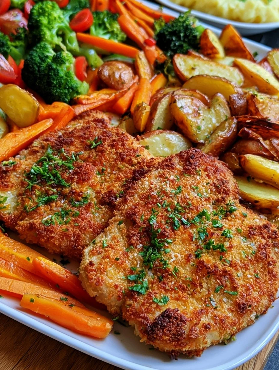 Panierte Parmesan Hähnchenschnitzel aus dem Ofen