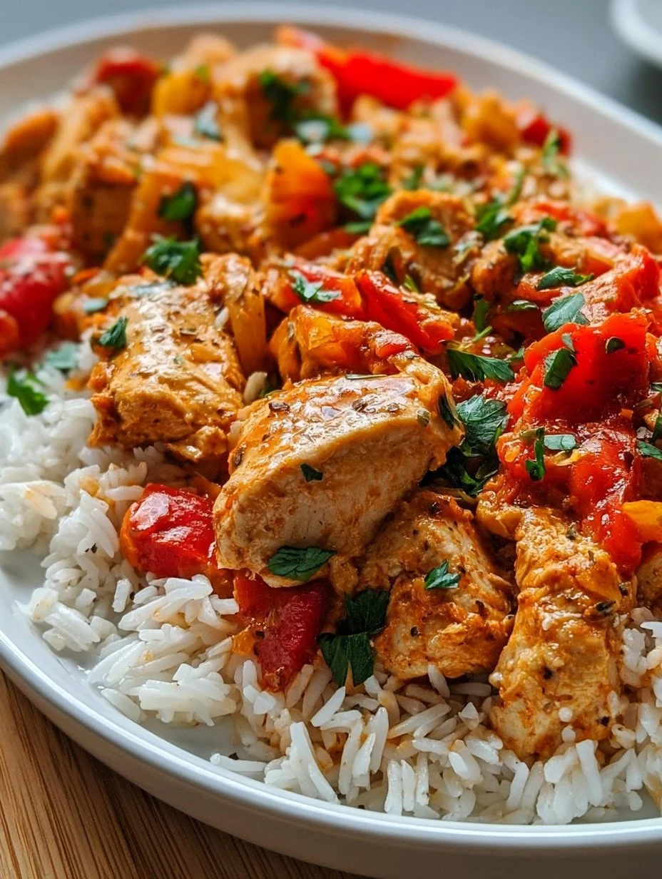 Paprika Hähnchen Pfanne mit Reis – Dein Blitzrezept für Genuss!