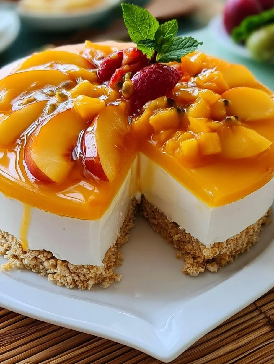 Pfirsich Maracuja Torte ohne Backen