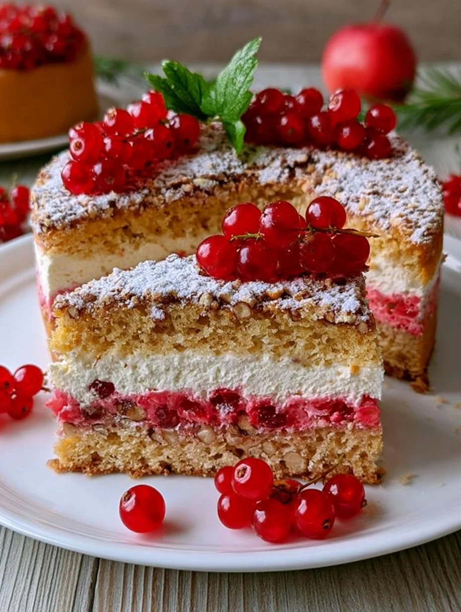 Ribiselkuchen mit Guss