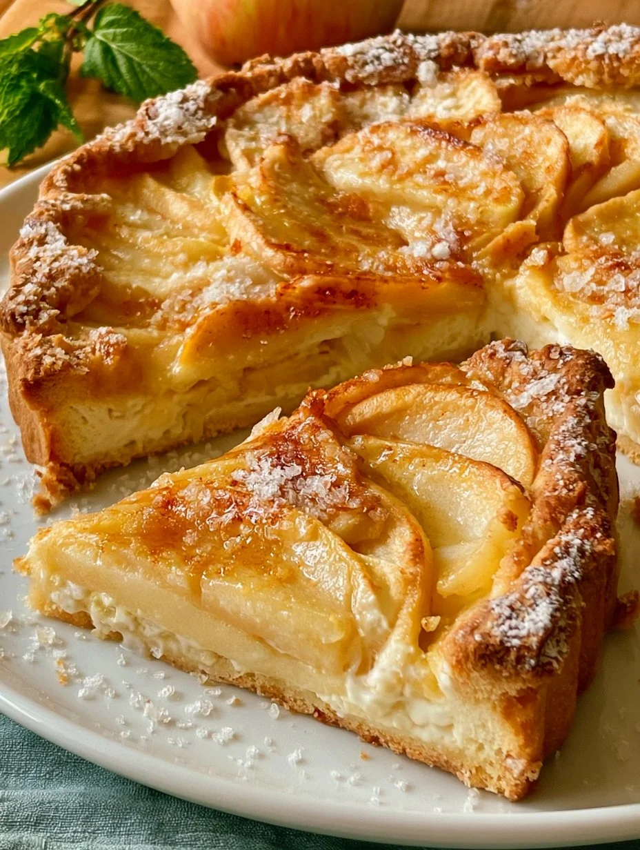 Saftige Apfeltarte mit Rahmguss