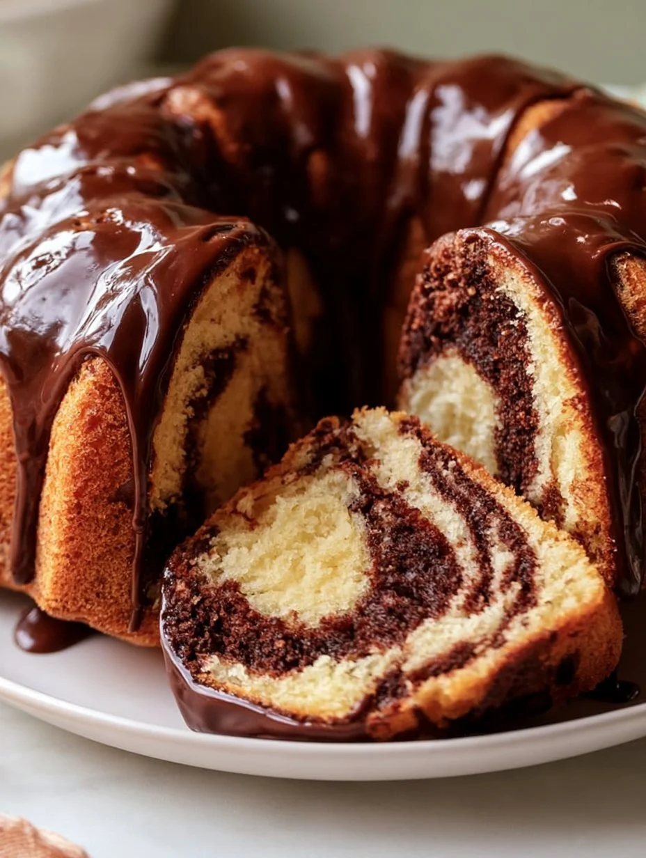 Schokoladen- Marmorkaffeekuchen