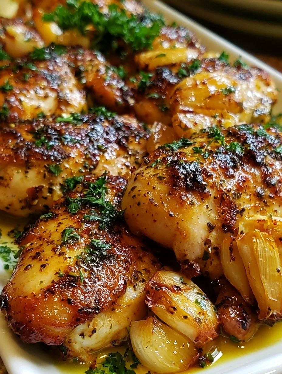 Spanisches Knoblauchhähnchen mit aromatischen Gewürzen und zarten Hähnchenstücken.
