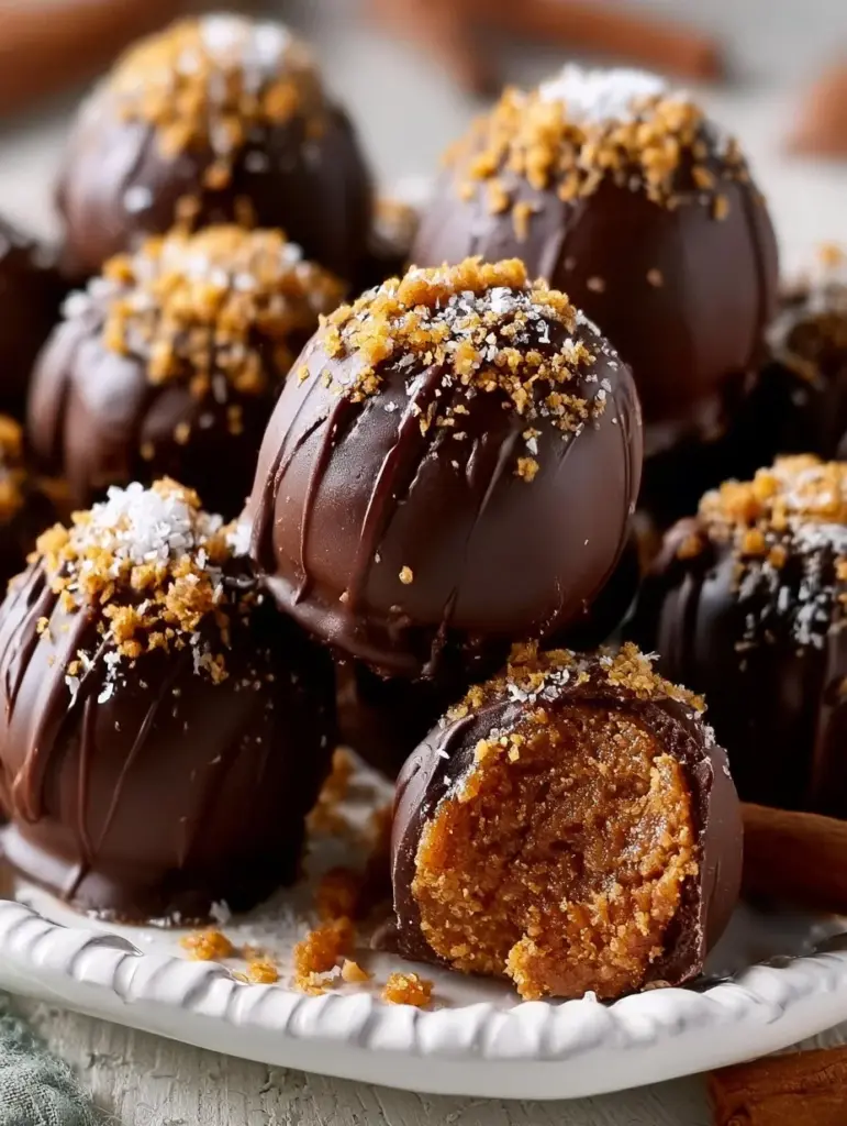 Köstliche Spekulatius Kugeln Pralinen für die Weihnachtszeit