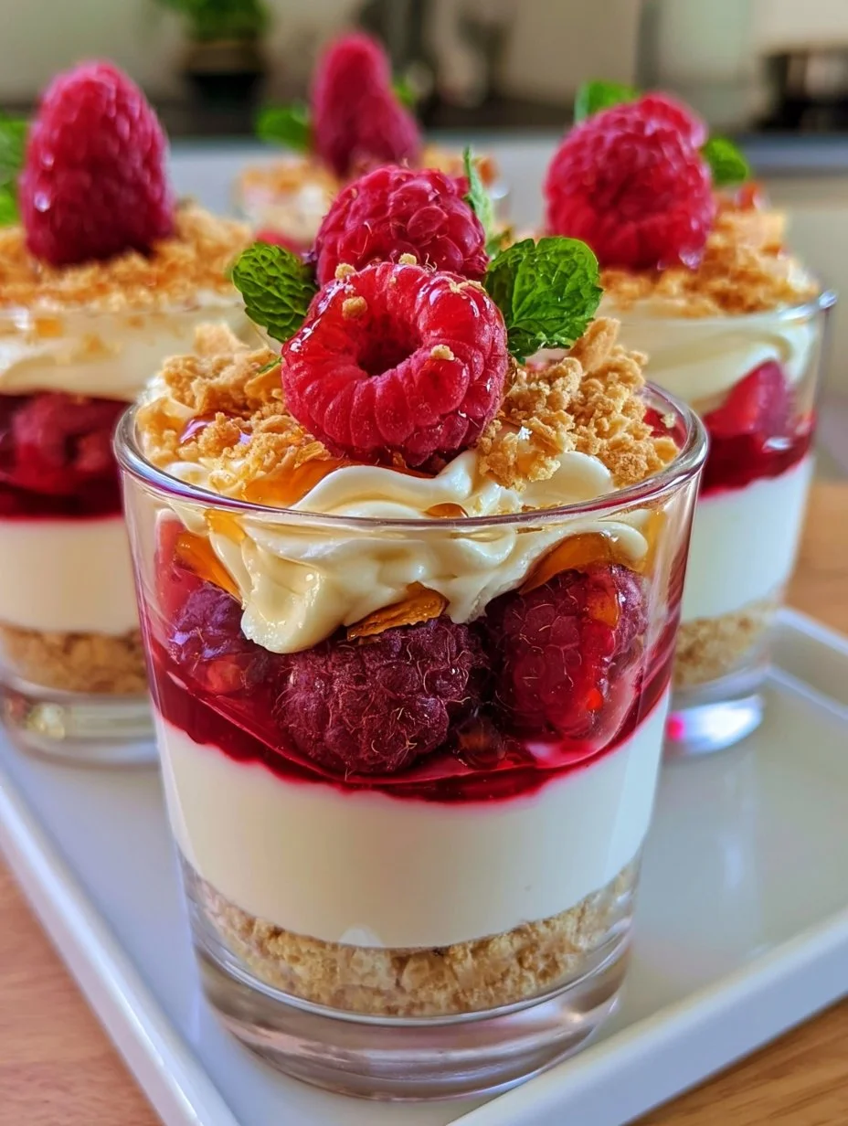 Cheesecake im Glas mit unterschiedlichen Toppings