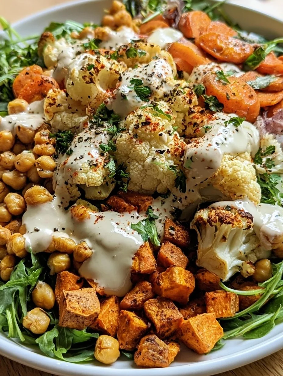 Einfache Nährschüssel-Rezept mit Tahini-Joghurt-Dressing