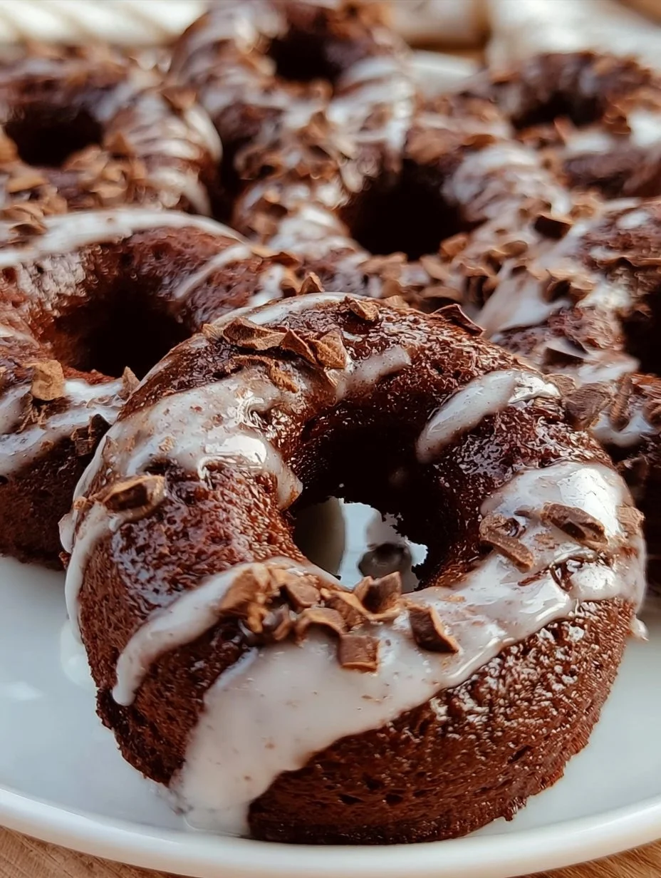 Gebackene Schokoladenkuchen-Donuts