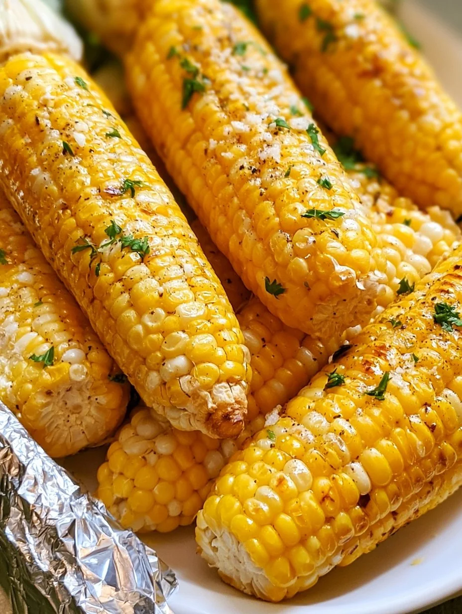 Gegrillter Maiskolben in Folie