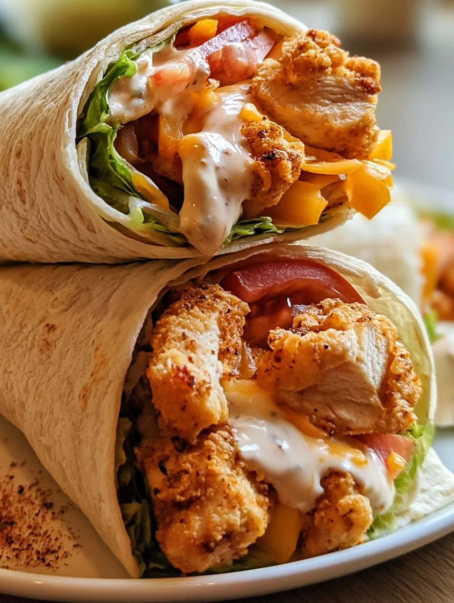 Knuspriger Chicken Ranch Snack Wrap