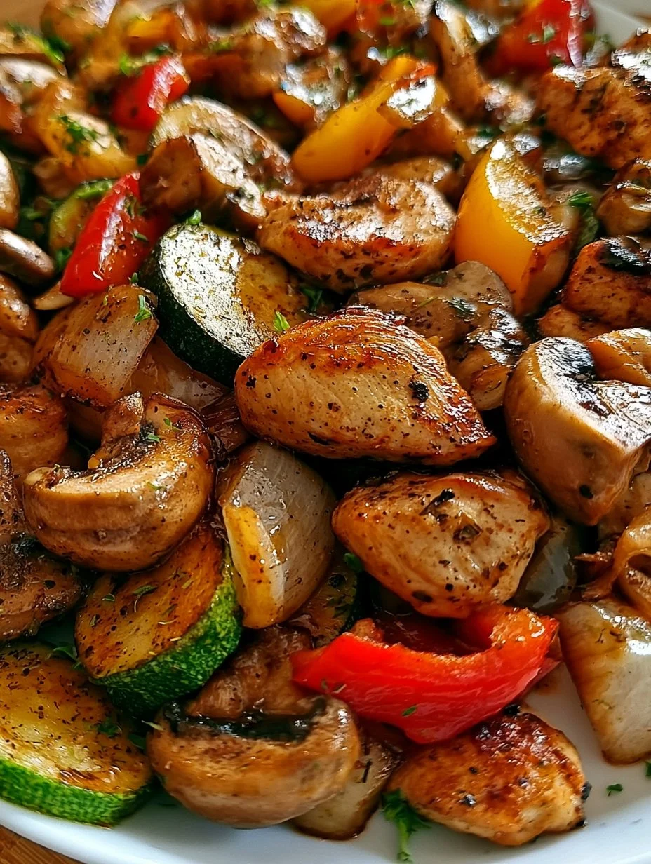 Low-Carb Gemüsepfanne mit Geflügel