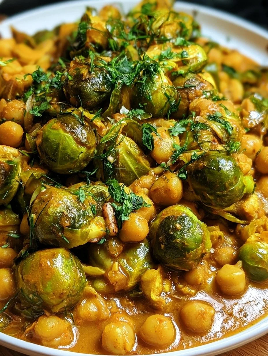 Rosenkohl-Curry mit Kichererbsen