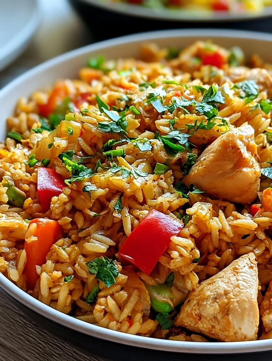 Schnelle Reispfanne mit Hühnchen