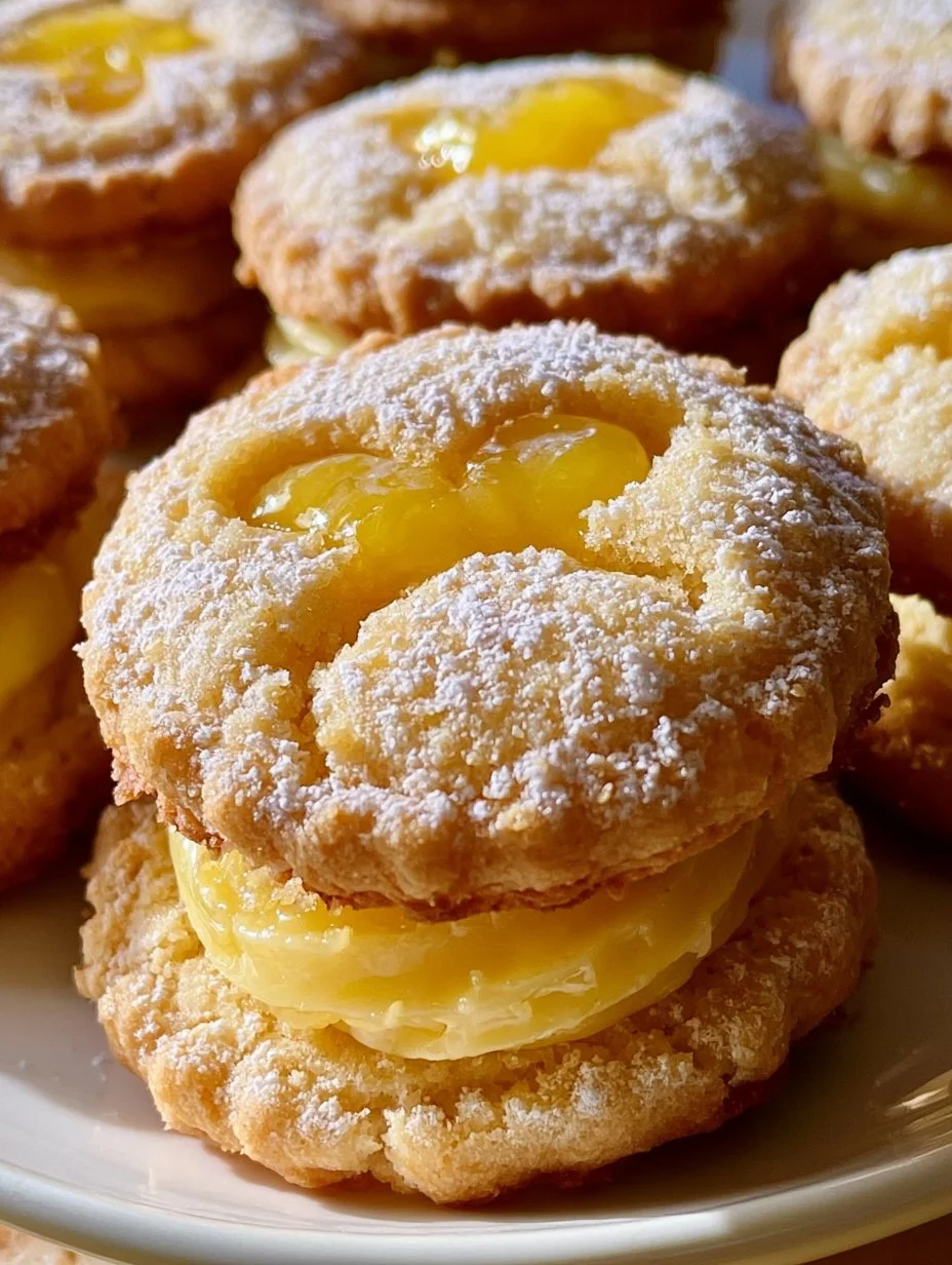 Selbstgemachte Plätzchen mit Lemoncurd