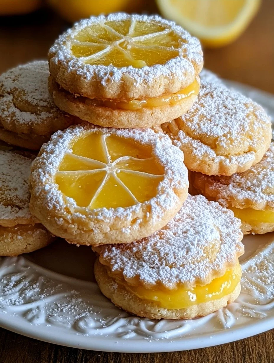 Zitronen Amerikaner Kekse mit Lemoncurd